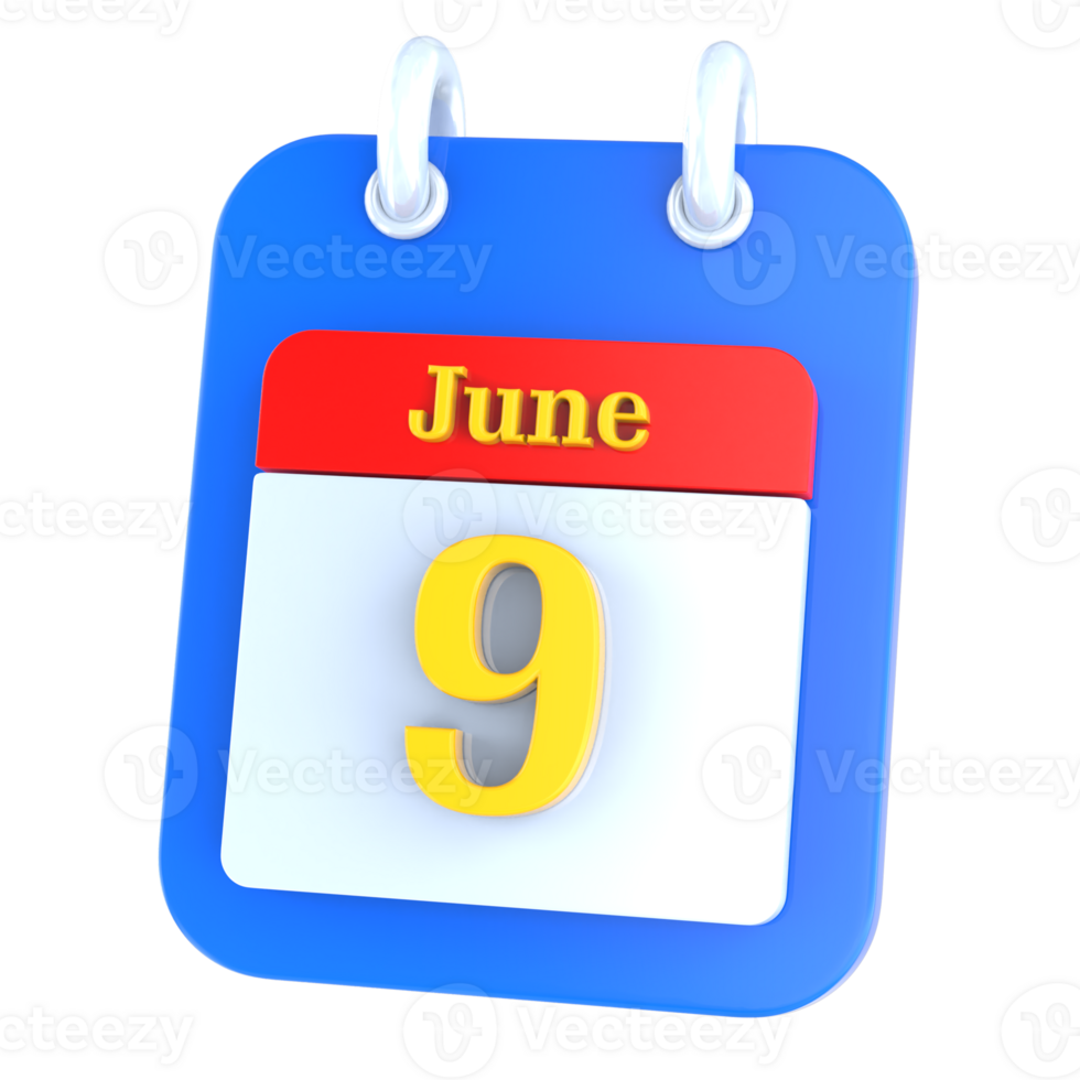 icon calendar 3D Rendering png