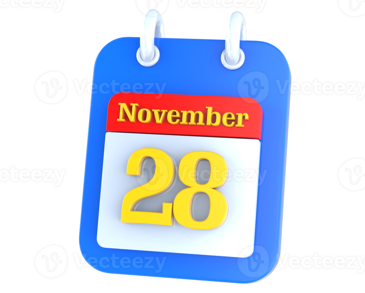 icon calendar 3D Rendering png