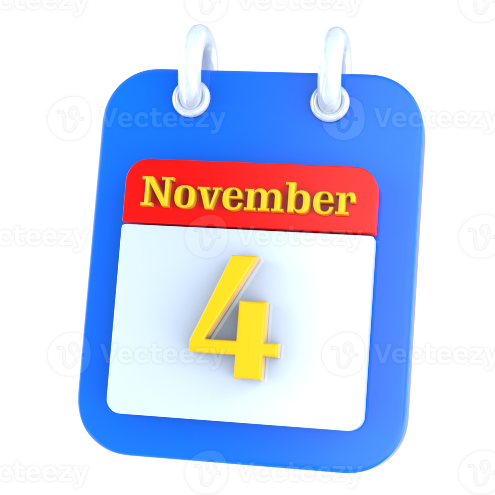 icon calendar 3D Rendering png
