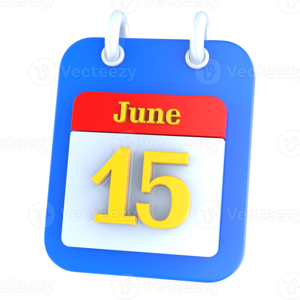 icon calendar 3D Rendering png