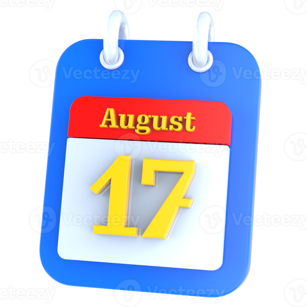 icon calendar 3D Rendering png
