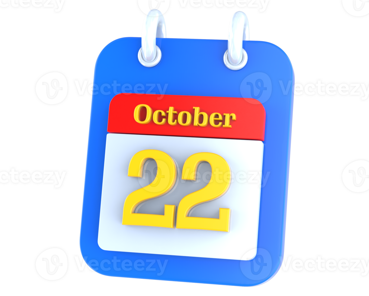 icon calendar 3D Rendering png