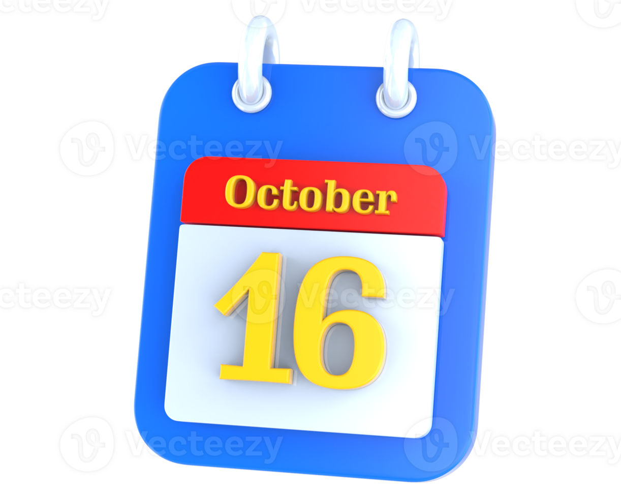 icon calendar 3D Rendering png