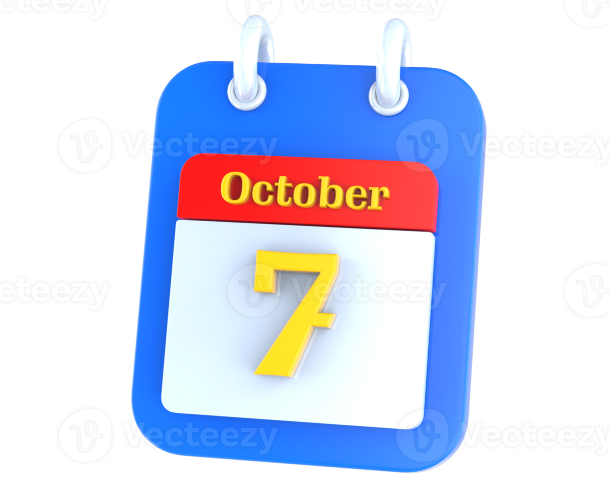 icon calendar 3D Rendering png