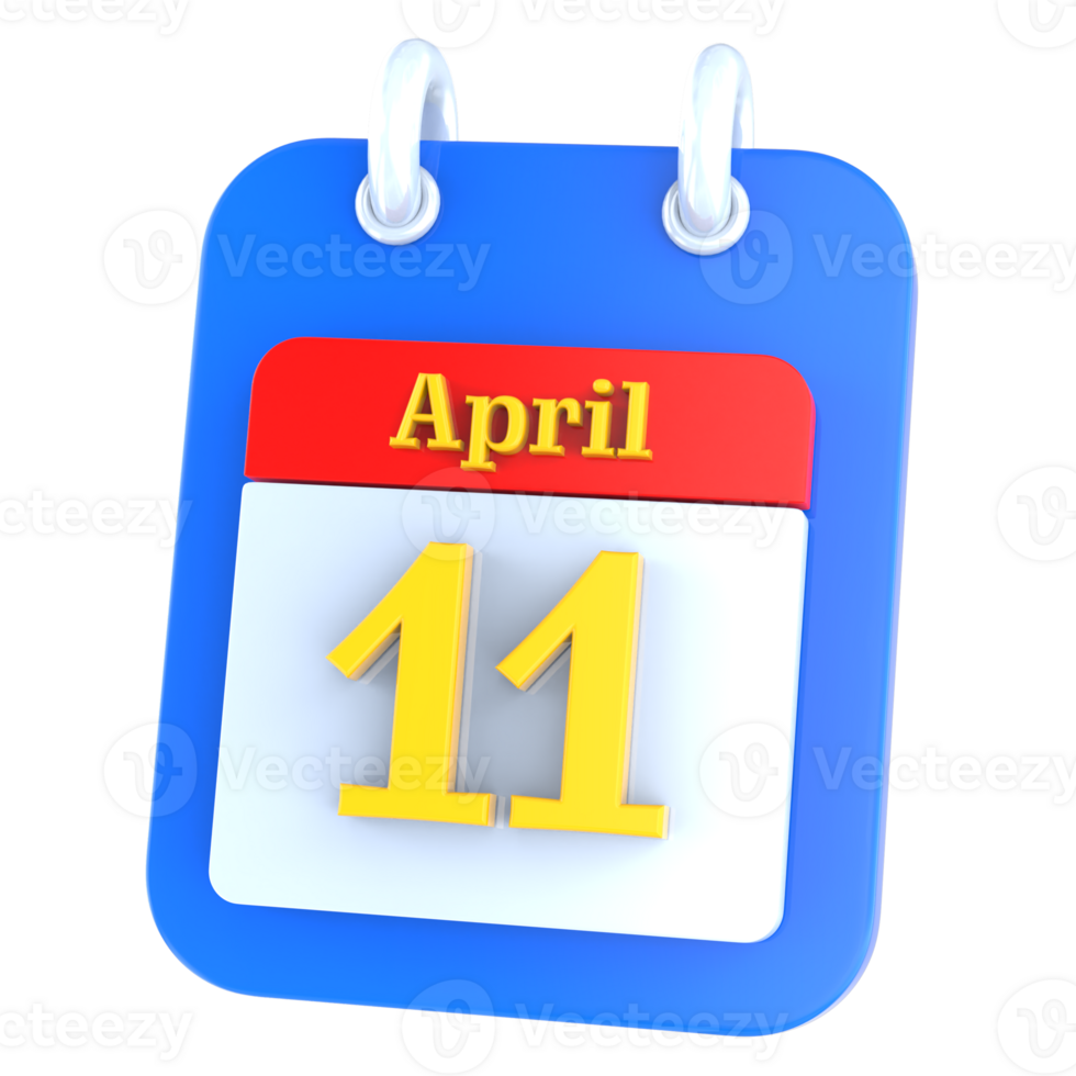 icon calendar 3D Rendering png