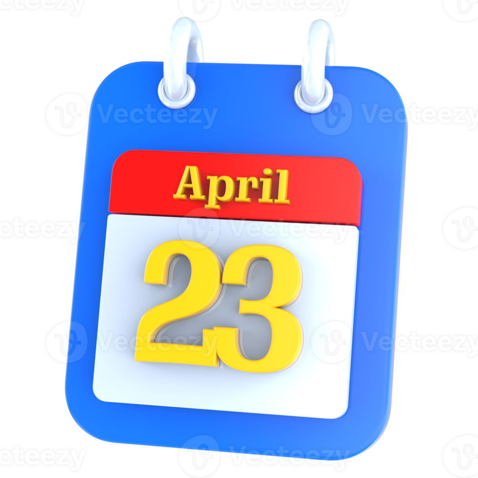 icon calendar 3D Rendering png