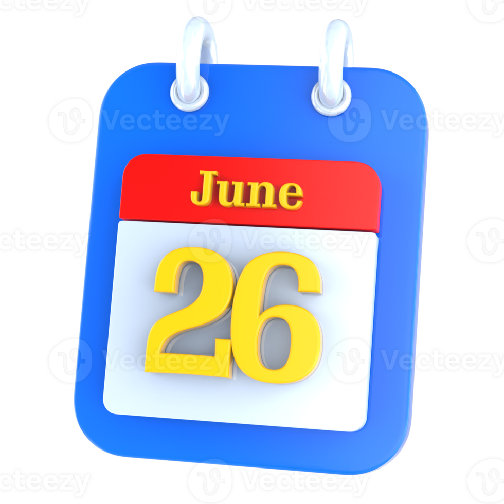 icon calendar 3D Rendering png