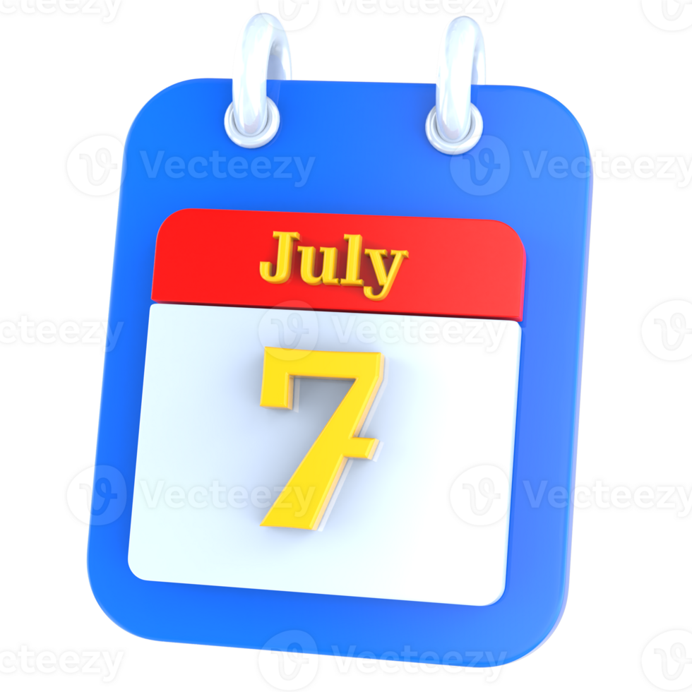 icon calendar 3D Rendering png