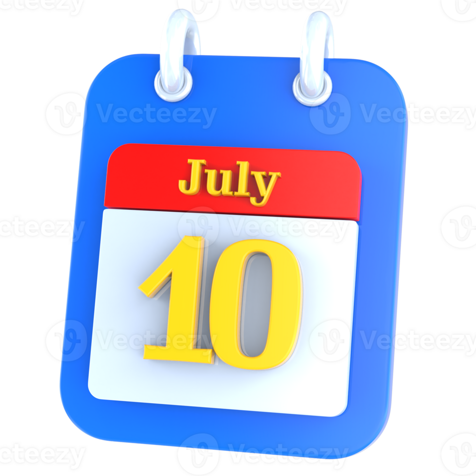 icon calendar 3D Rendering png