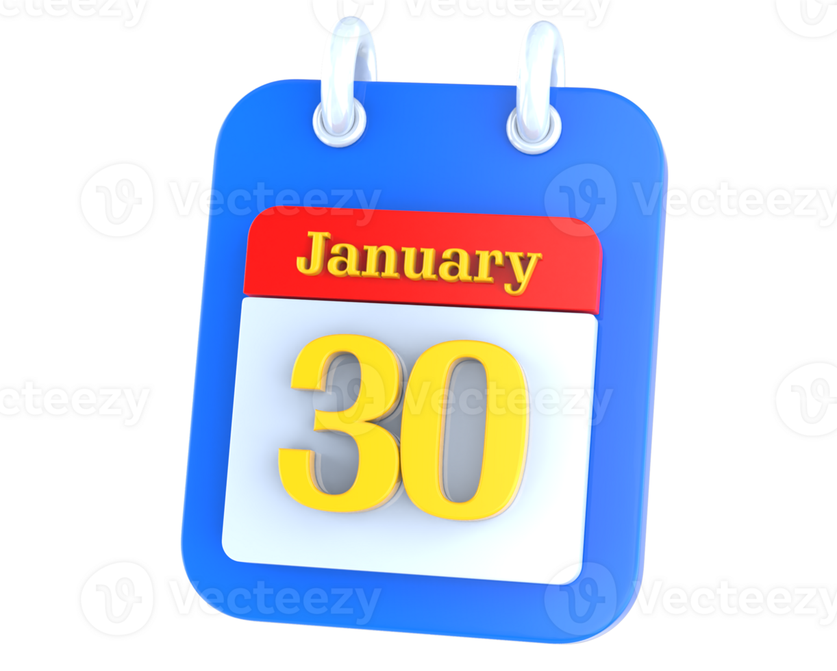 icon calendar 3D Rendering png