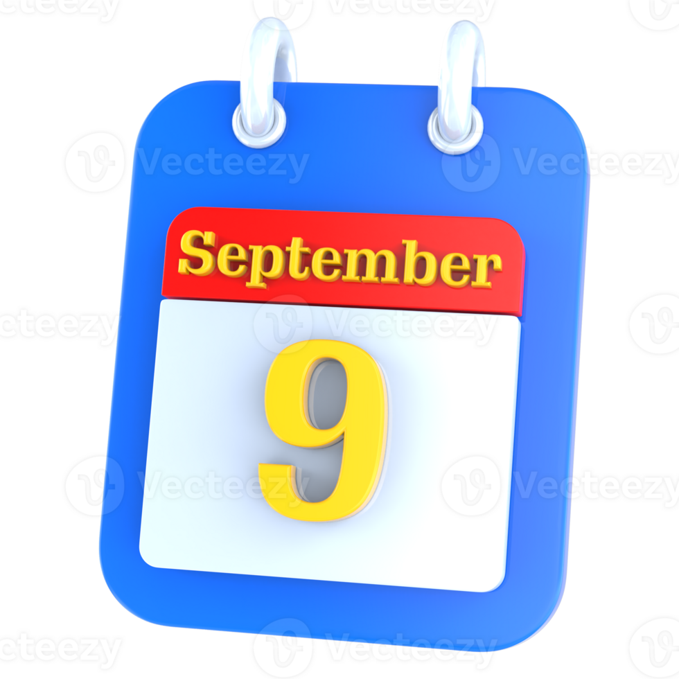 icon calendar 3D Rendering png