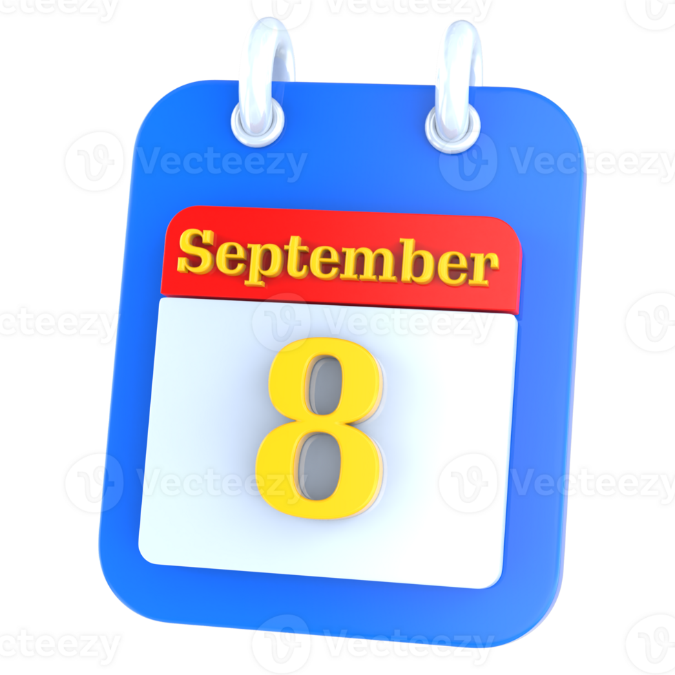 icon calendar 3D Rendering png