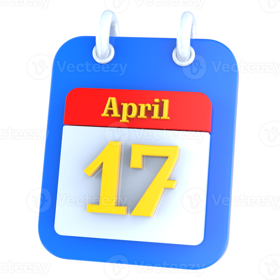 icon calendar 3D Rendering png