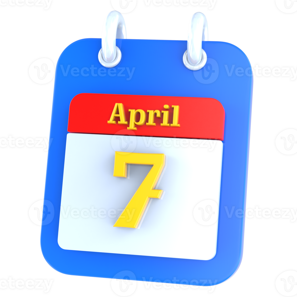icon calendar 3D Rendering png