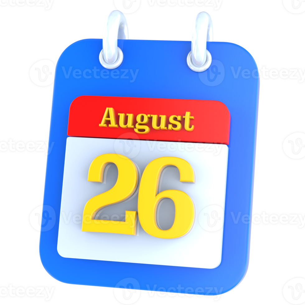 icon calendar 3D Rendering png