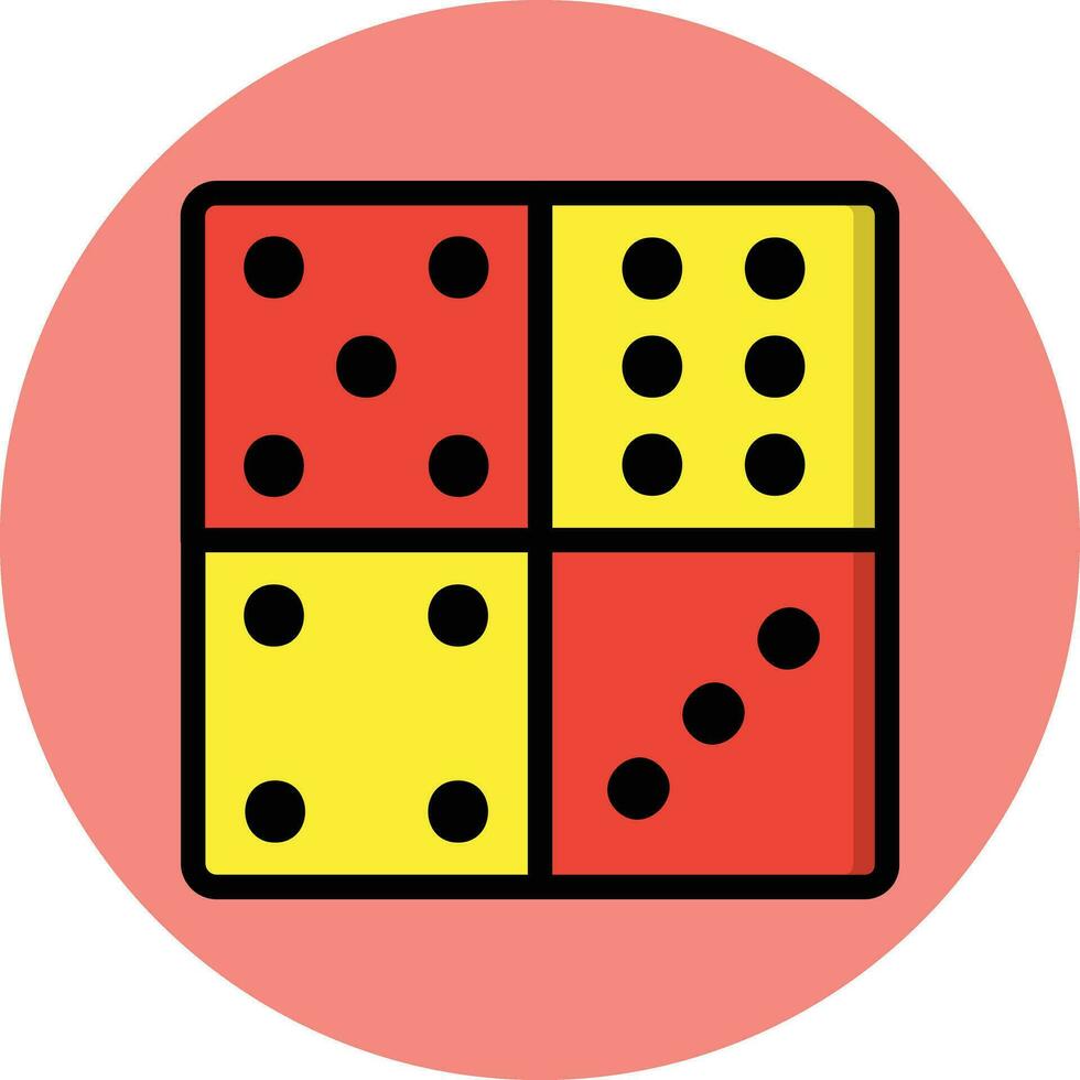 Domino Vector Icon Design Illustration