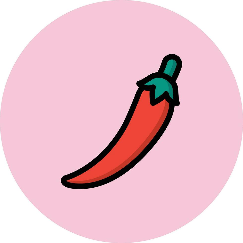 Chili Vector Icon Design Illustration