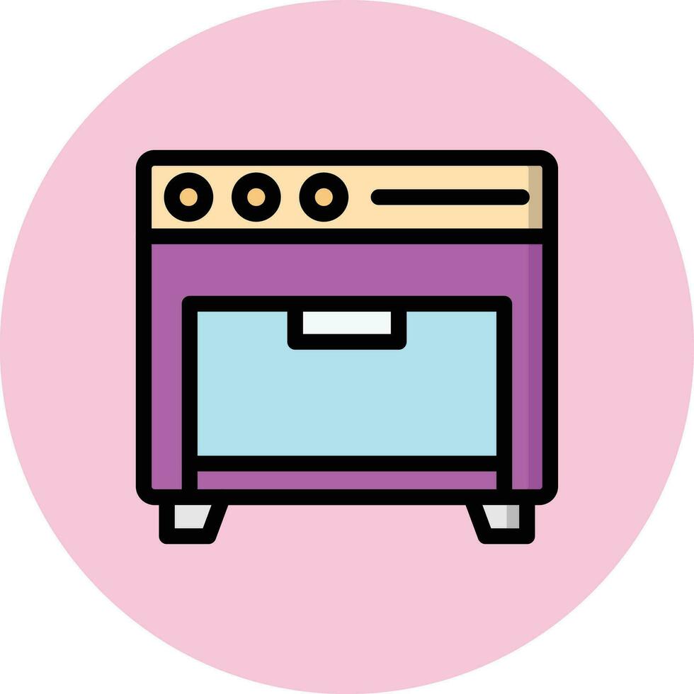 ilustración de diseño de icono de vector de horno