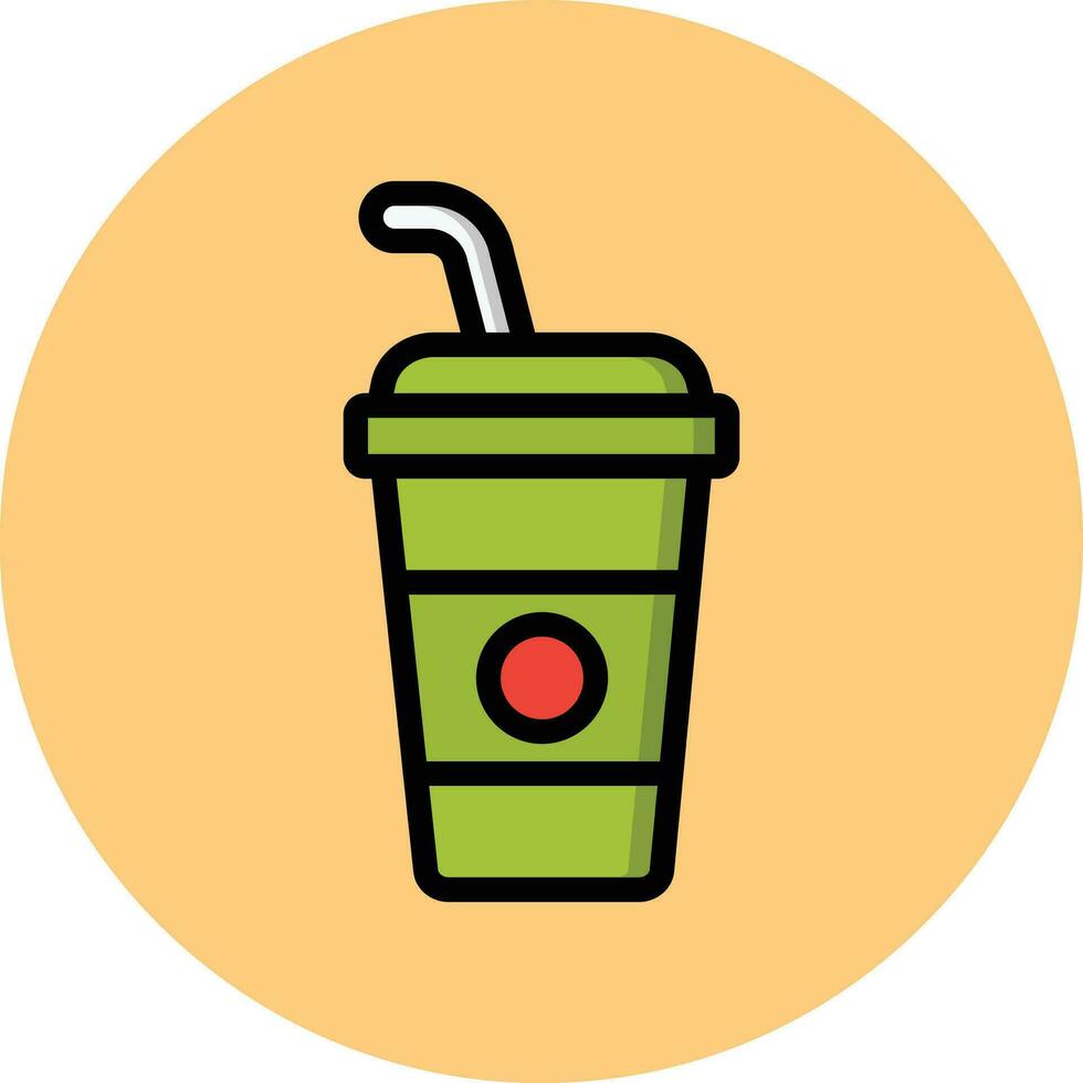 Cold Drink Vector Icon Design Illustration