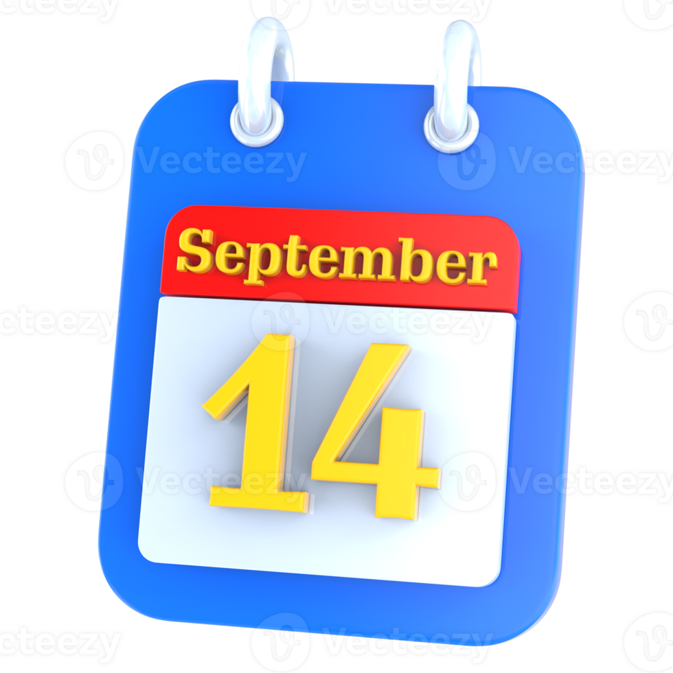 icon calendar 3D Rendering png