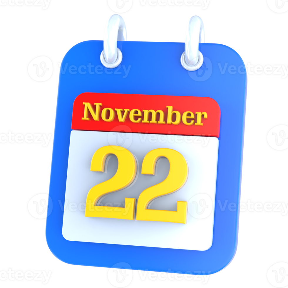 icon calendar 3D Rendering png