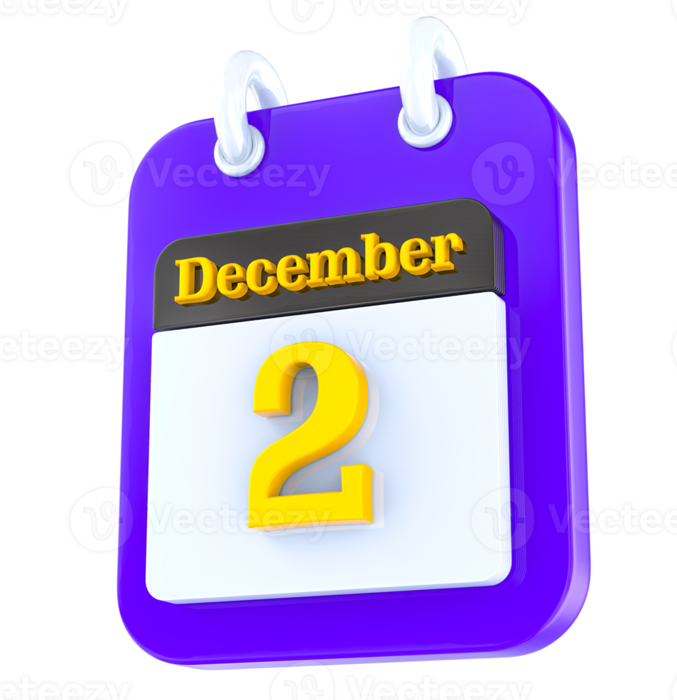 December calendar 3D day 2 png