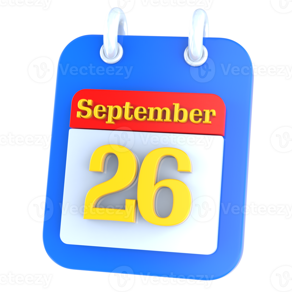 icon calendar 3D Rendering png