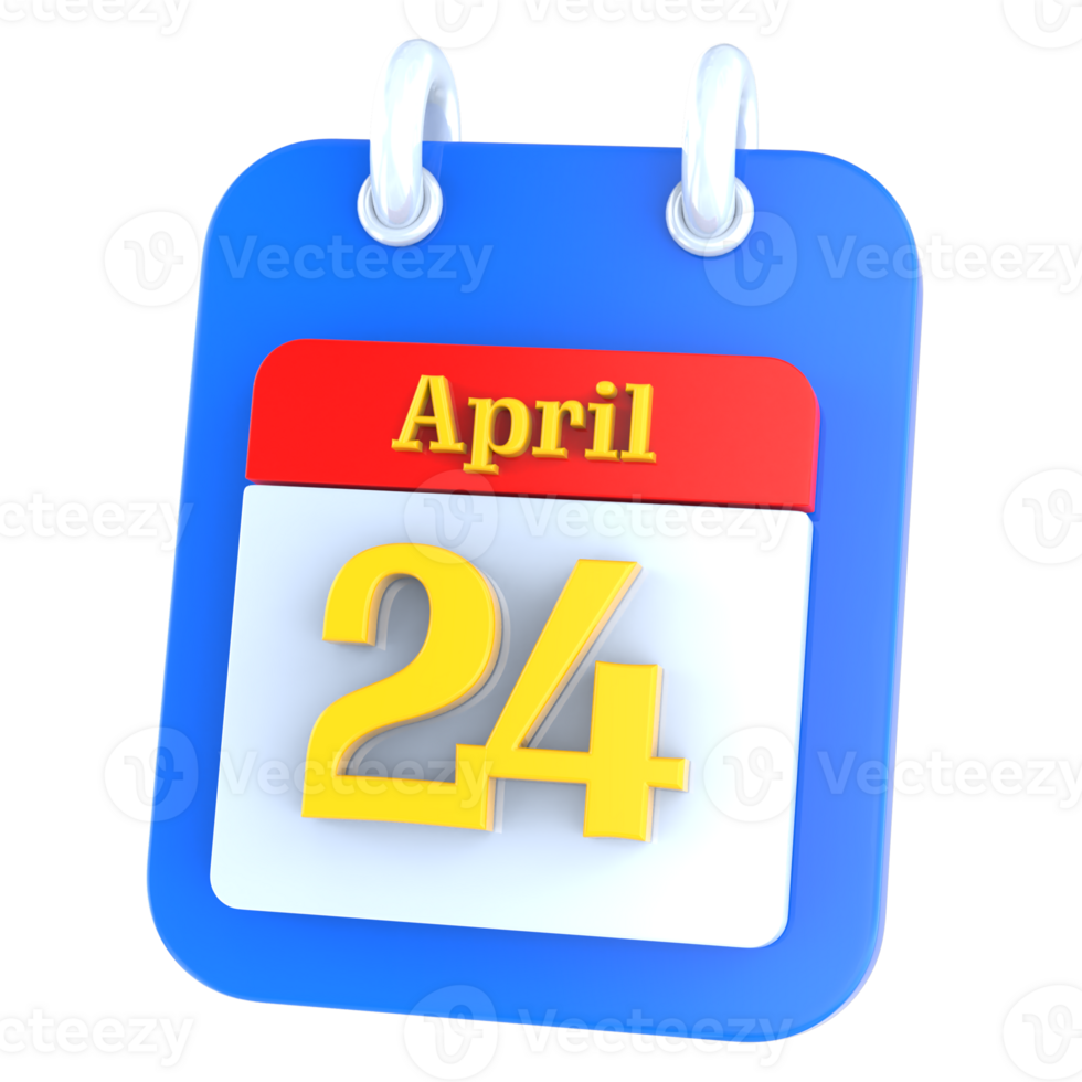 icon calendar 3D Rendering png