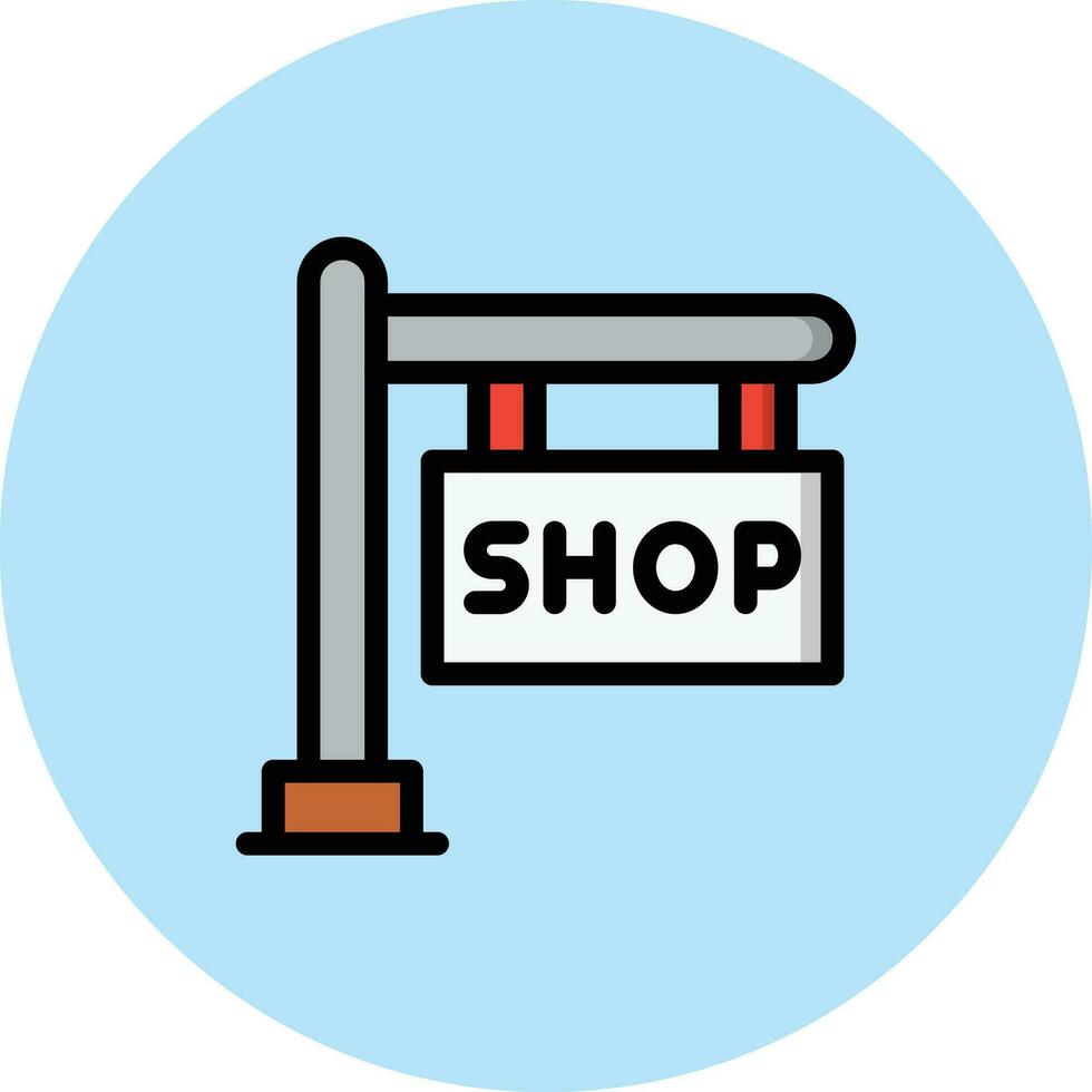 Shop Sign Vector Icon Design Illustration