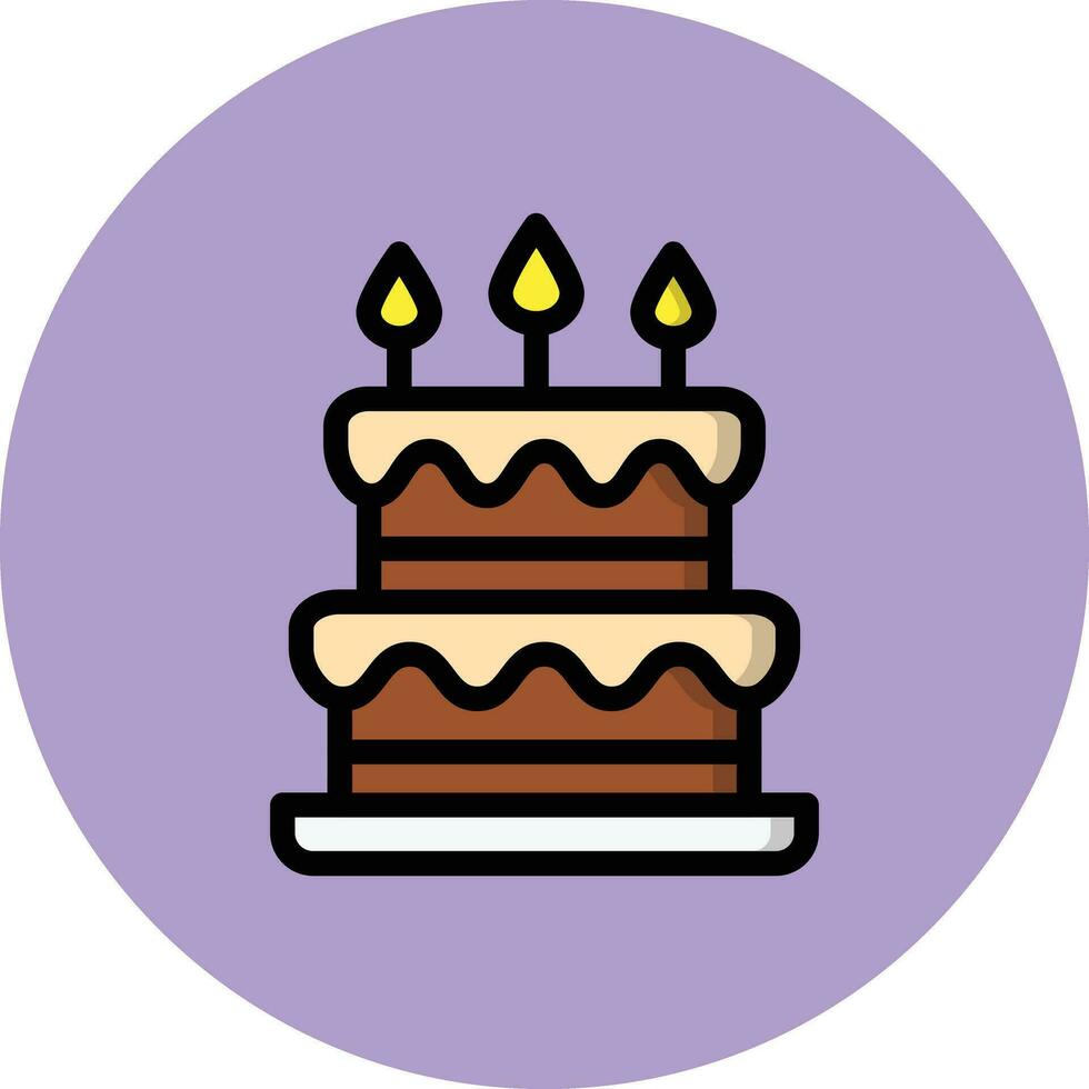 Cake Vector Icon Design Illustration