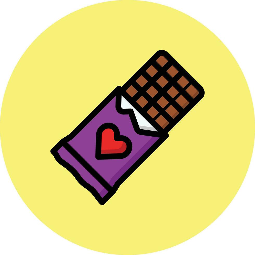 Chocolate Bar Vector Icon Design Illustration