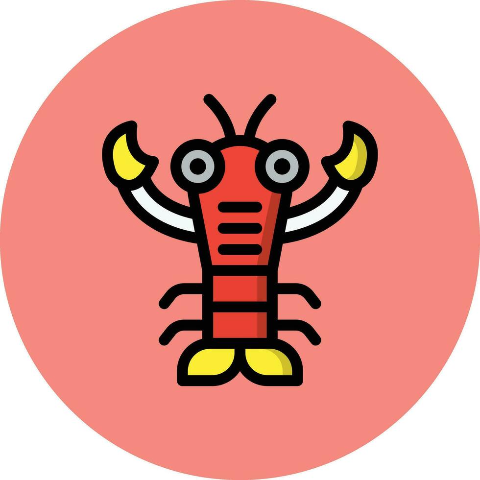 Lobster Vector Icon Design Illustration