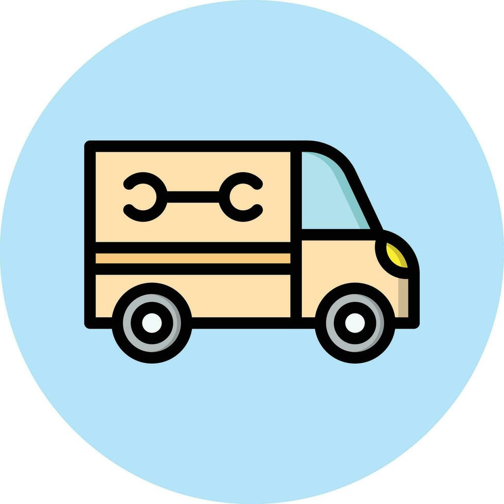 Plumber Truck Vector Icon Design Illustration