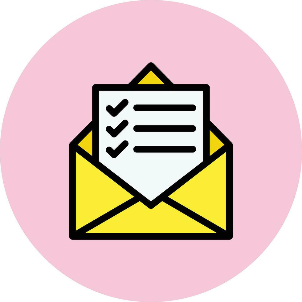 Mail List Vector Icon Design Illustration