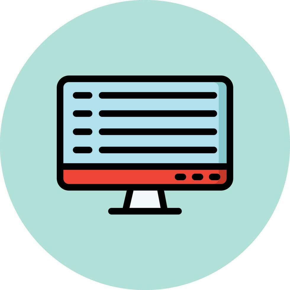 Computer Vector Icon Design Illustration