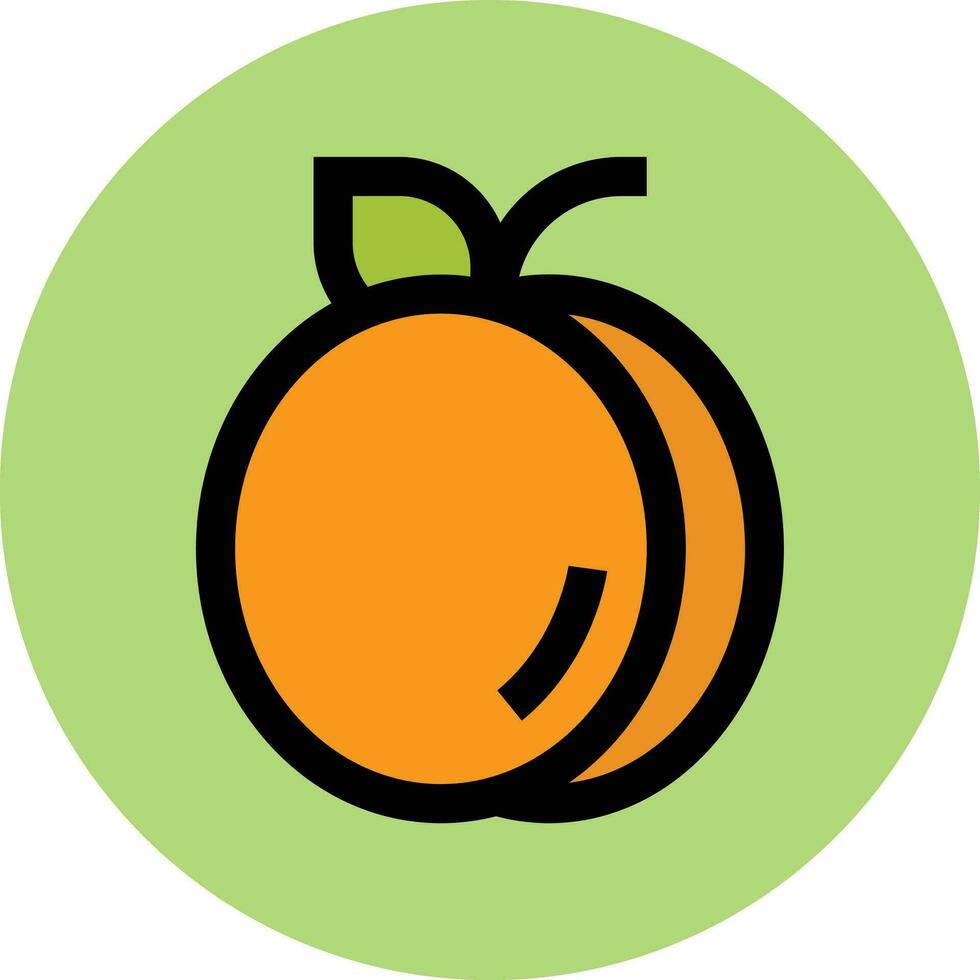 Apricot Vector Icon Design Illustration