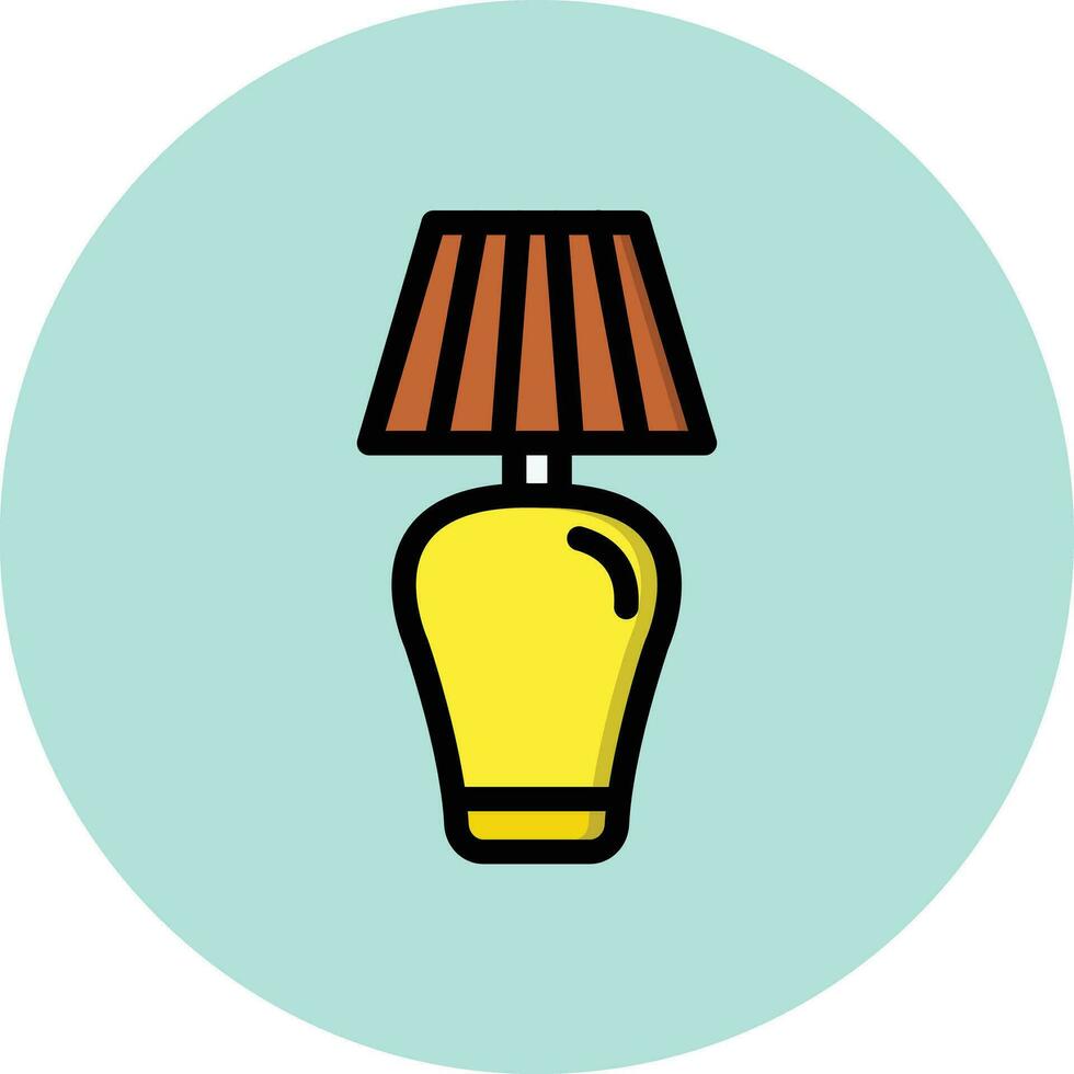 Table Lamp Vector Icon Design Illustration