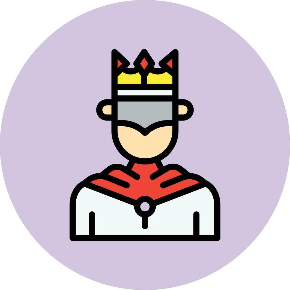 King Vector Icon Design Illustration
