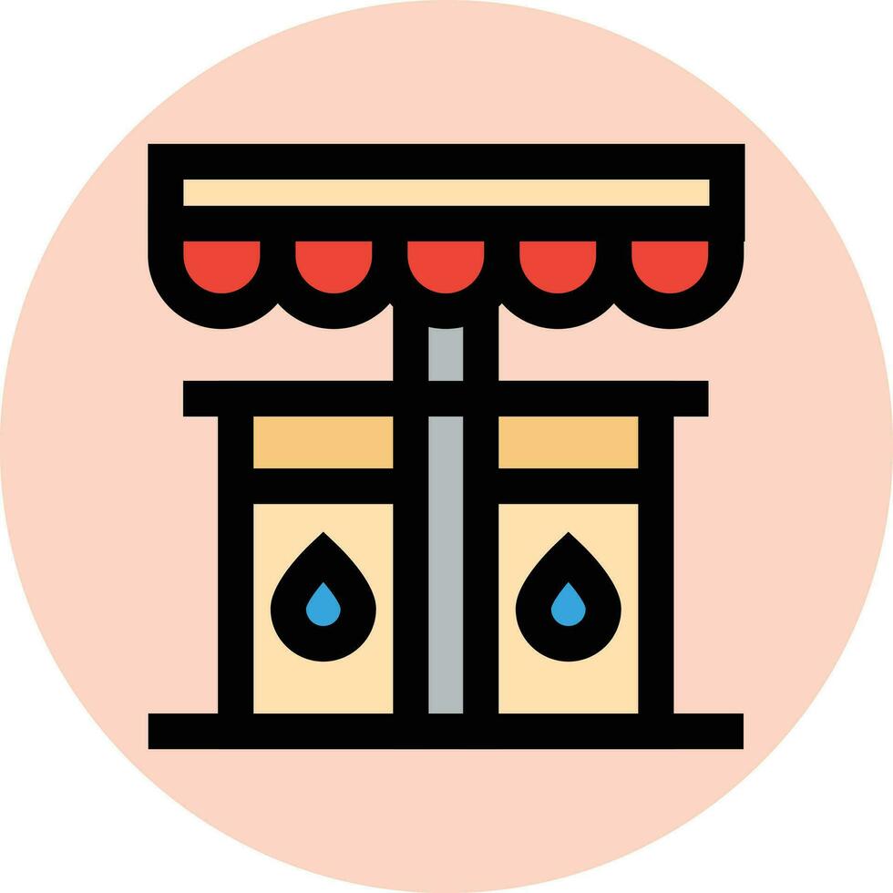 combustible Tienda vector icono diseño ilustración