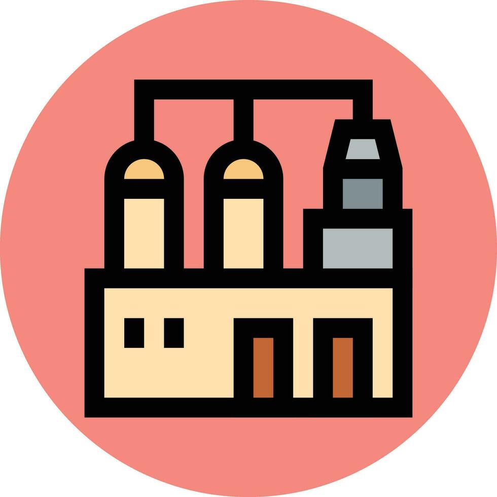 Gas Refinery Vector Icon Design Illustration