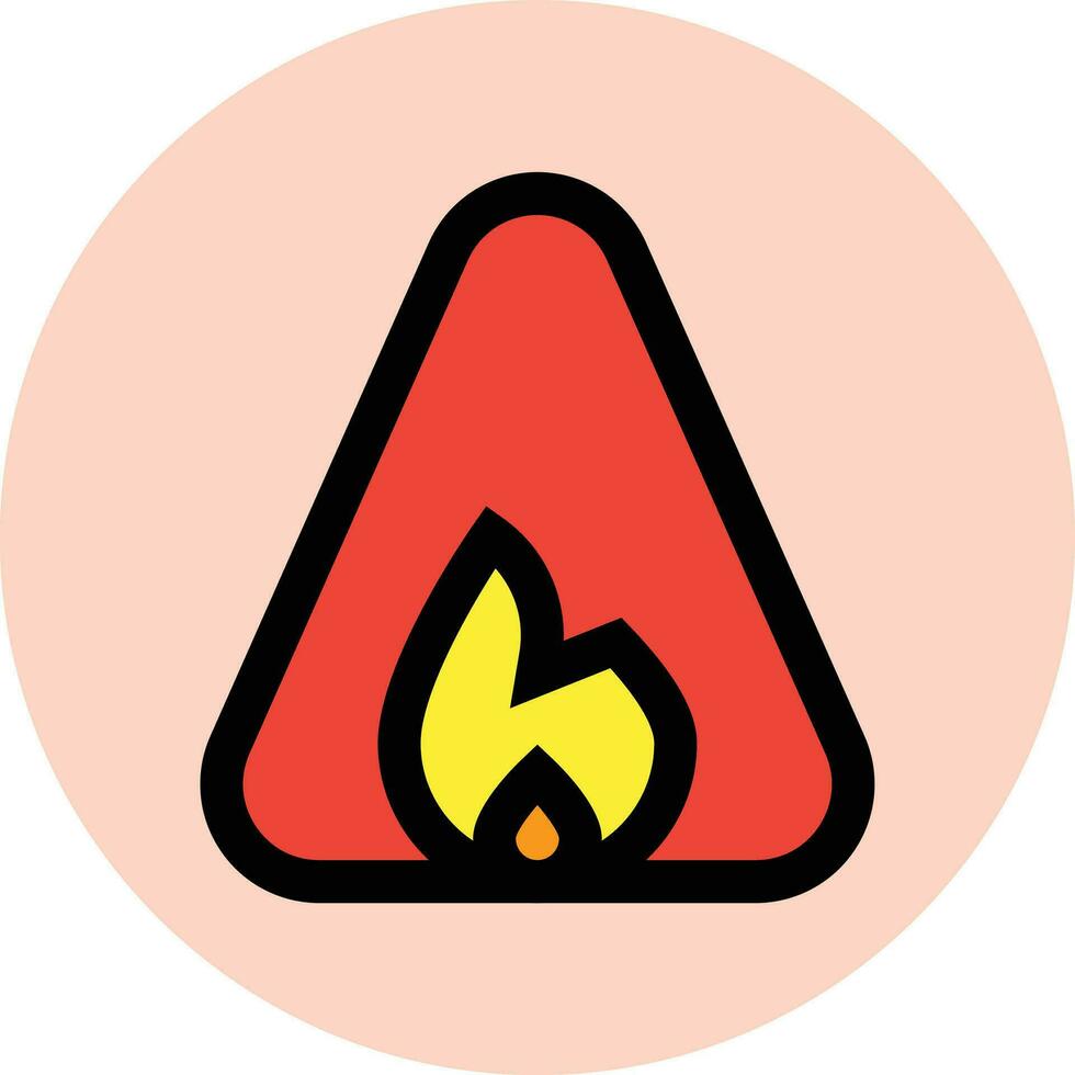 fuego advertencia vector icono diseño ilustración