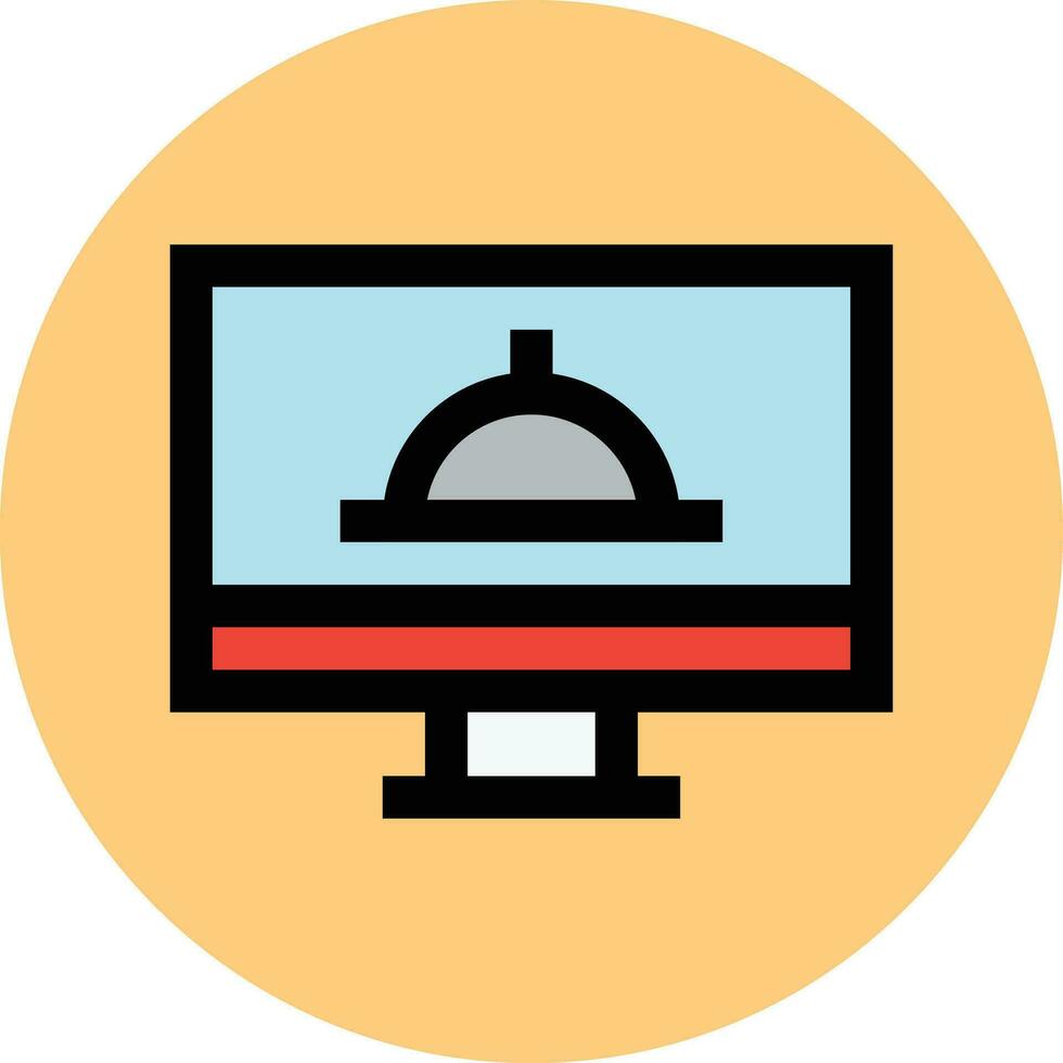 Online Food Order Vector Icon Design Illustration