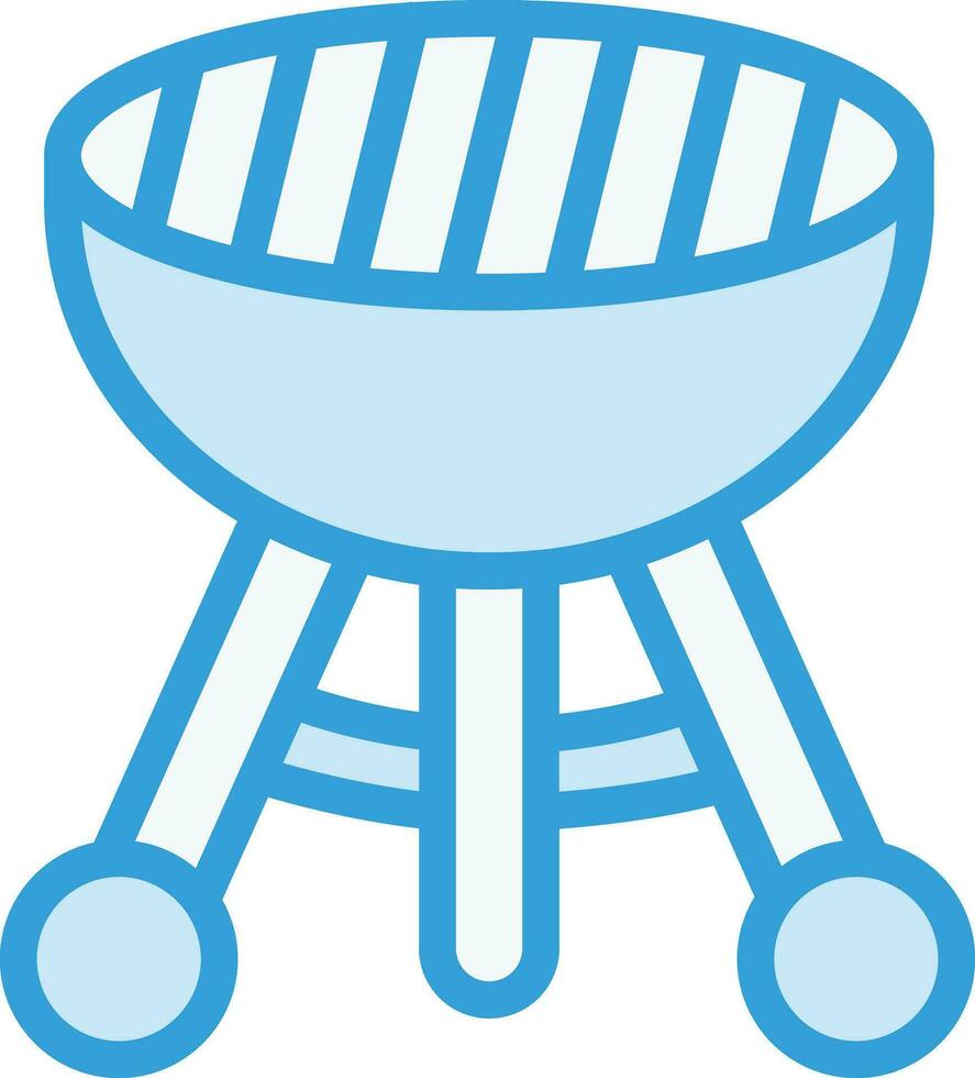 ilustración de diseño de icono de vector de parrilla de barbacoa