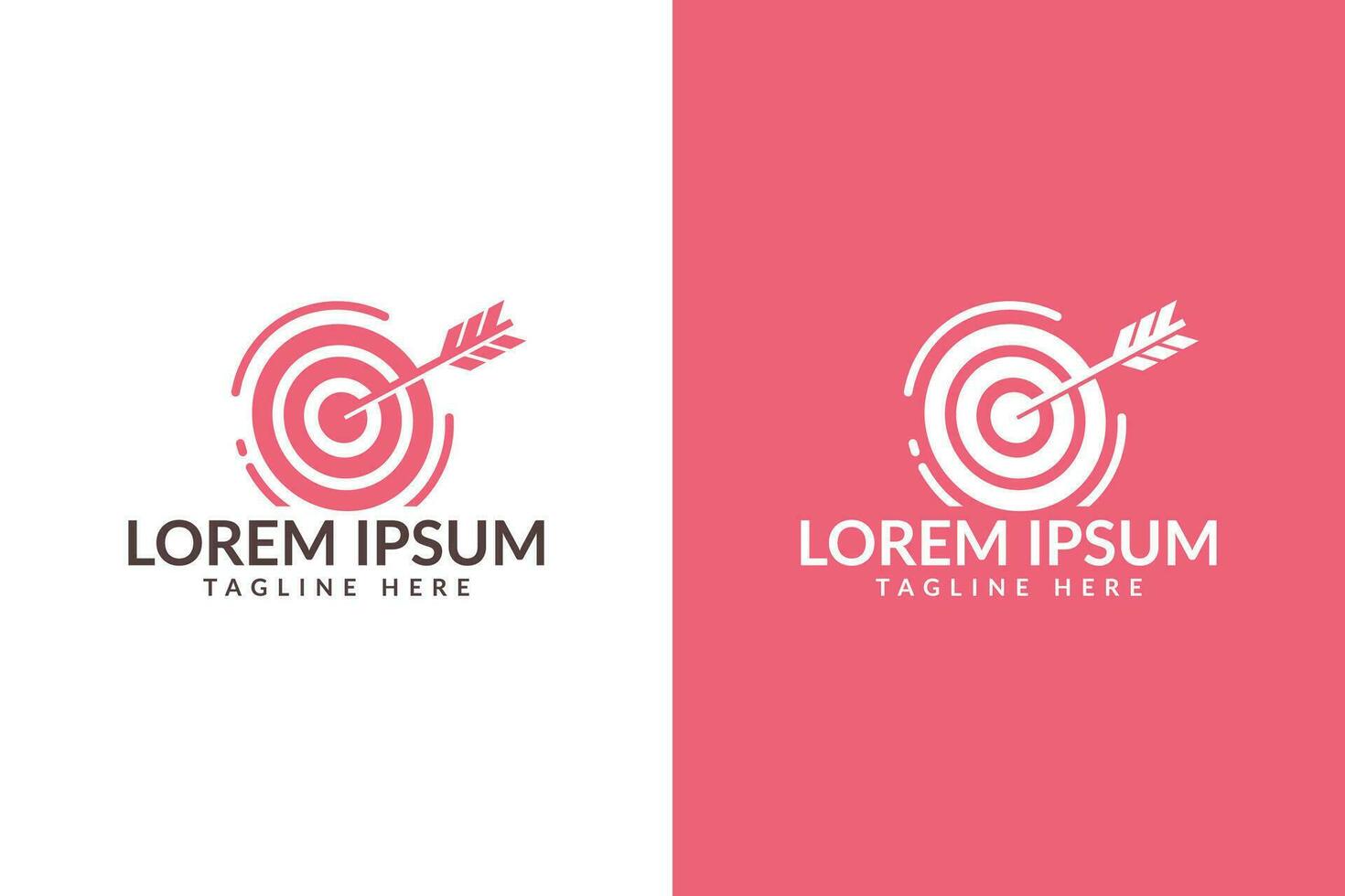 Arrow right on target logo design vector template