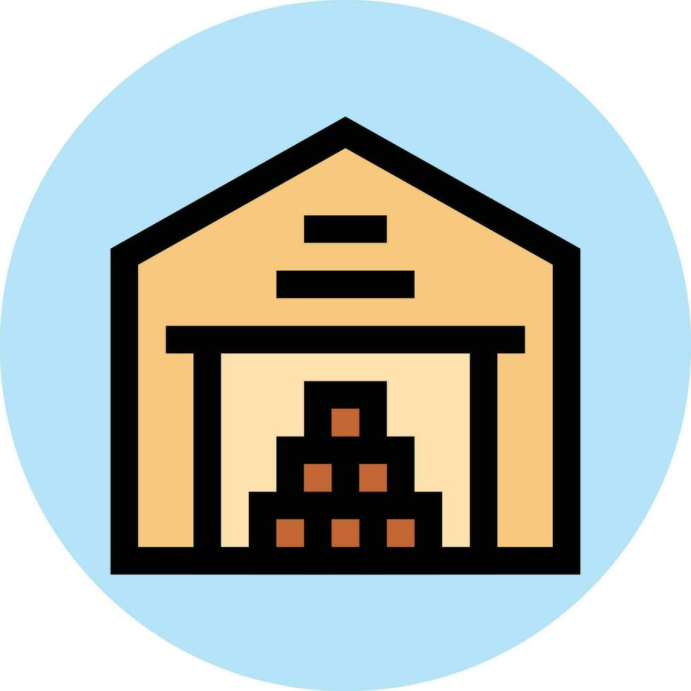 Stock Warehouse Vector Icon Design Illustration