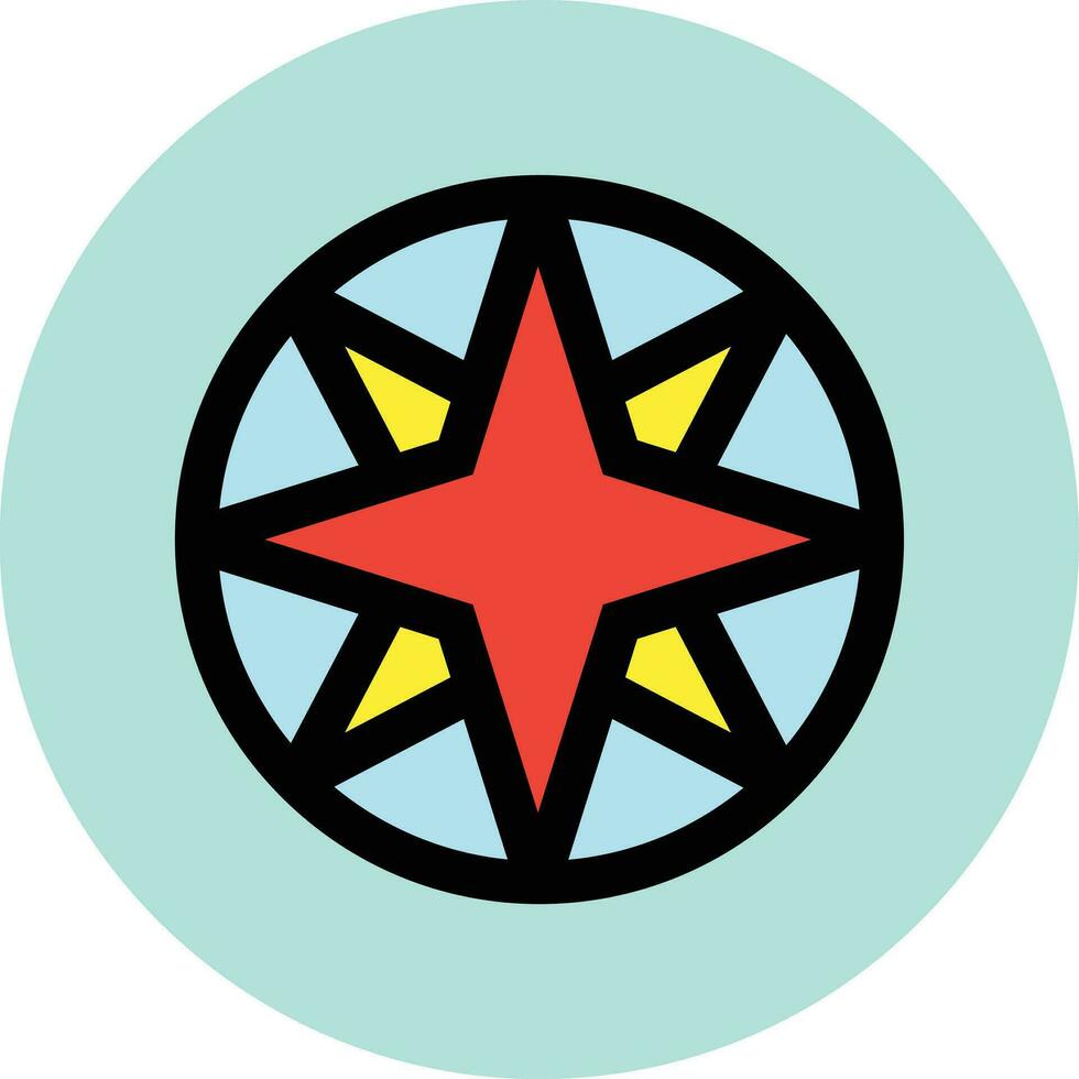 Compass Rose Vector Icon Design Illustration