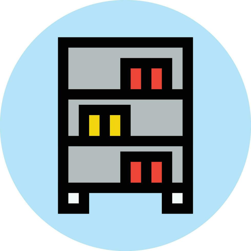 Bookcase Vector Icon Design Illustration