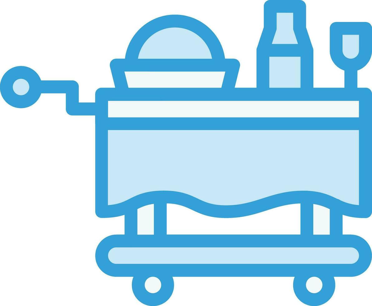 Food trolley Vector Icon Design Illustration