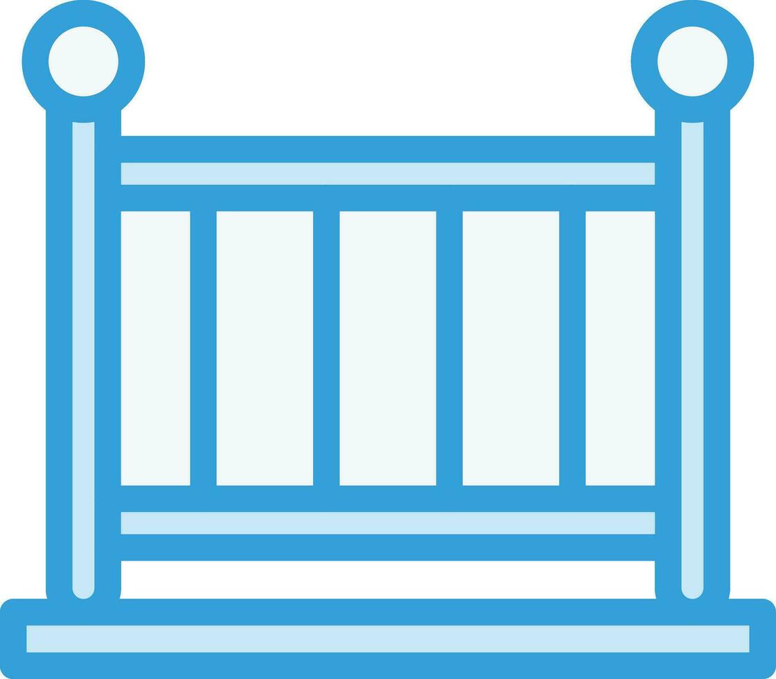 Baby Crib Vector Icon Design Illustration