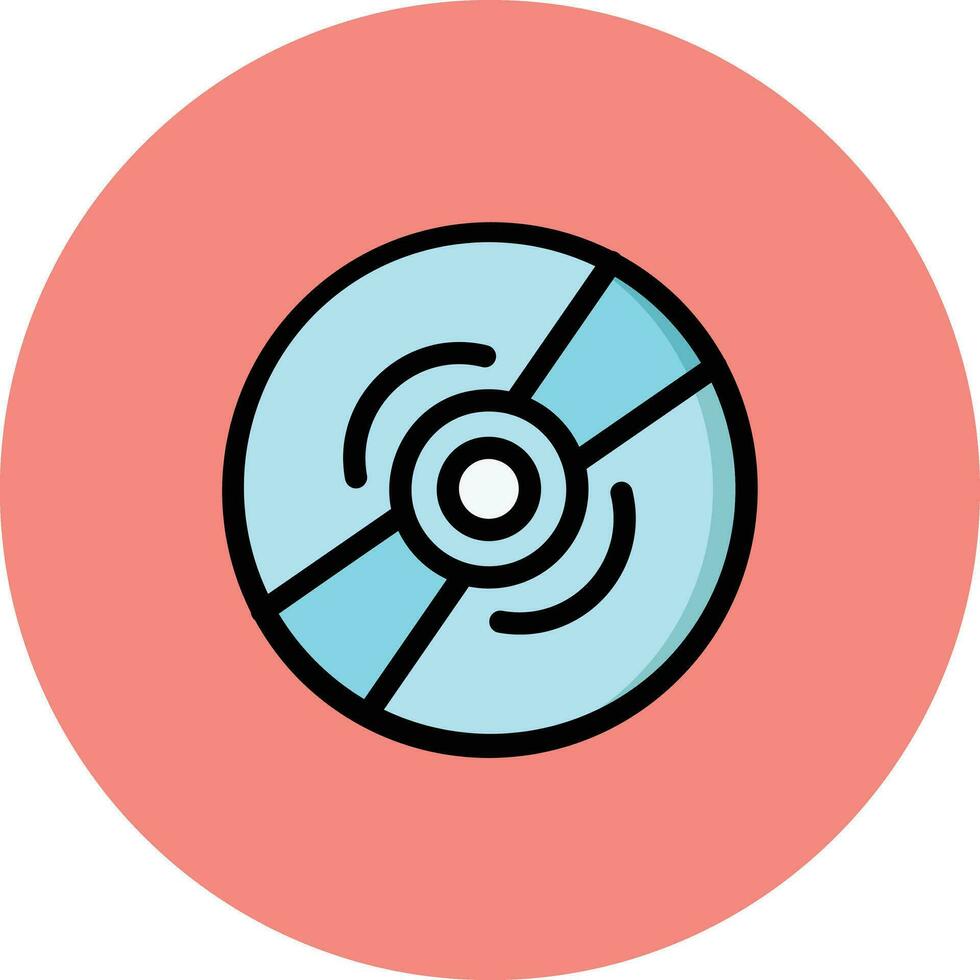 Compact Disk Vector Icon Design Illustration